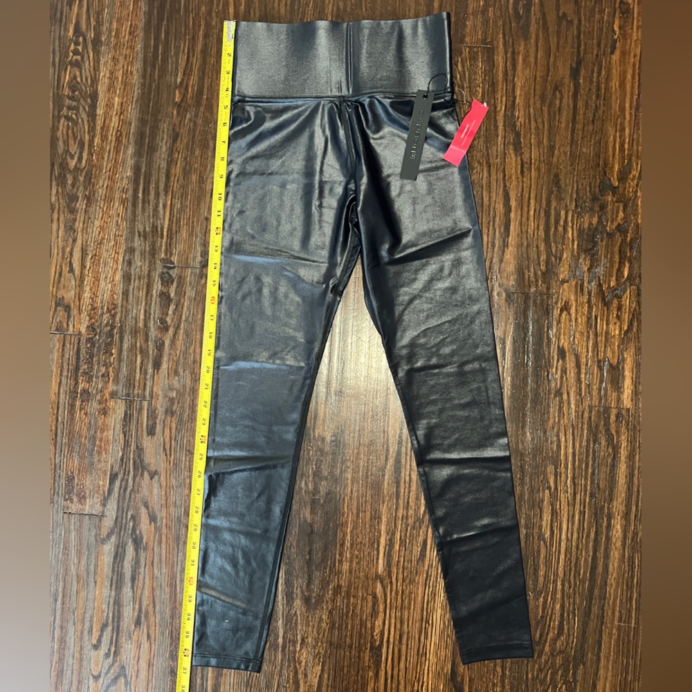 NWT Carbon38 High Rise Black “liquid”/shiny Leggings
